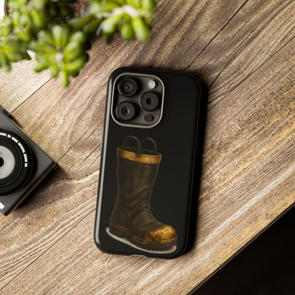 Vintage Fire Boot Phone Case — Rugged Protective iPhone Cover