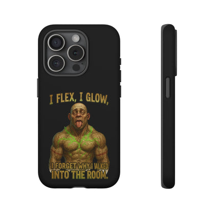 Phone Case — I Flex, I Glow Funny Muscular Guy Phone Cover