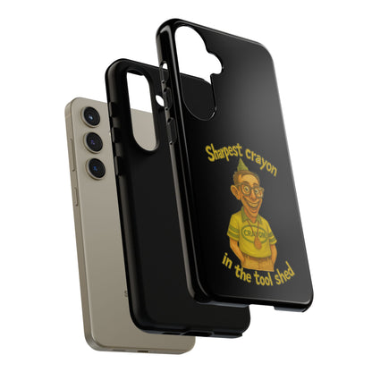 Phone Case — "Sharpest Crayon in the Tool Shed" Retro Teacher/Geek Protective Cover