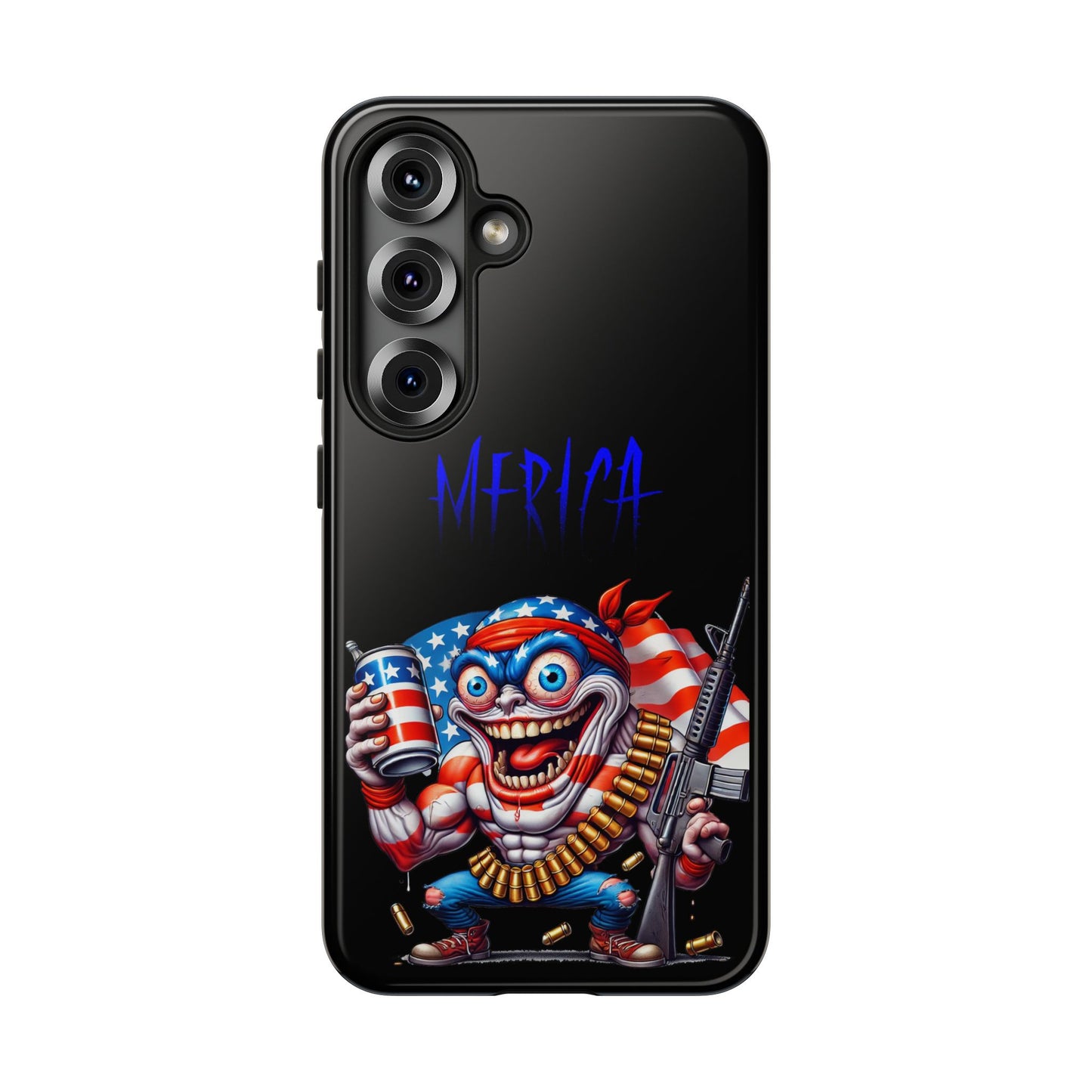 Phone Case — Patriotic 'Merica Clown with Flag, Beer & Rifle
