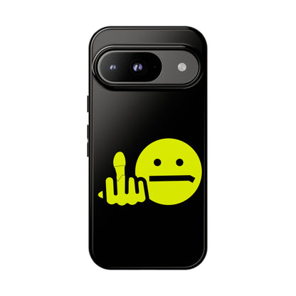 Phone Case — Neon Middle Finger Emoji Graphic