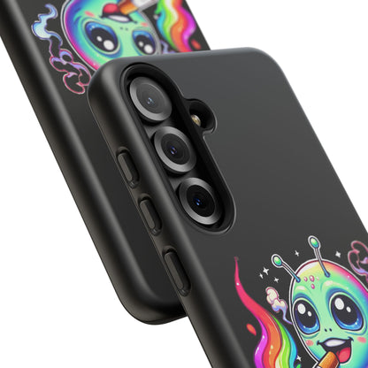 Alien Smoking Rainbow Joint Phone Case — Cute Psychedelic Cannabis iPhone Cover