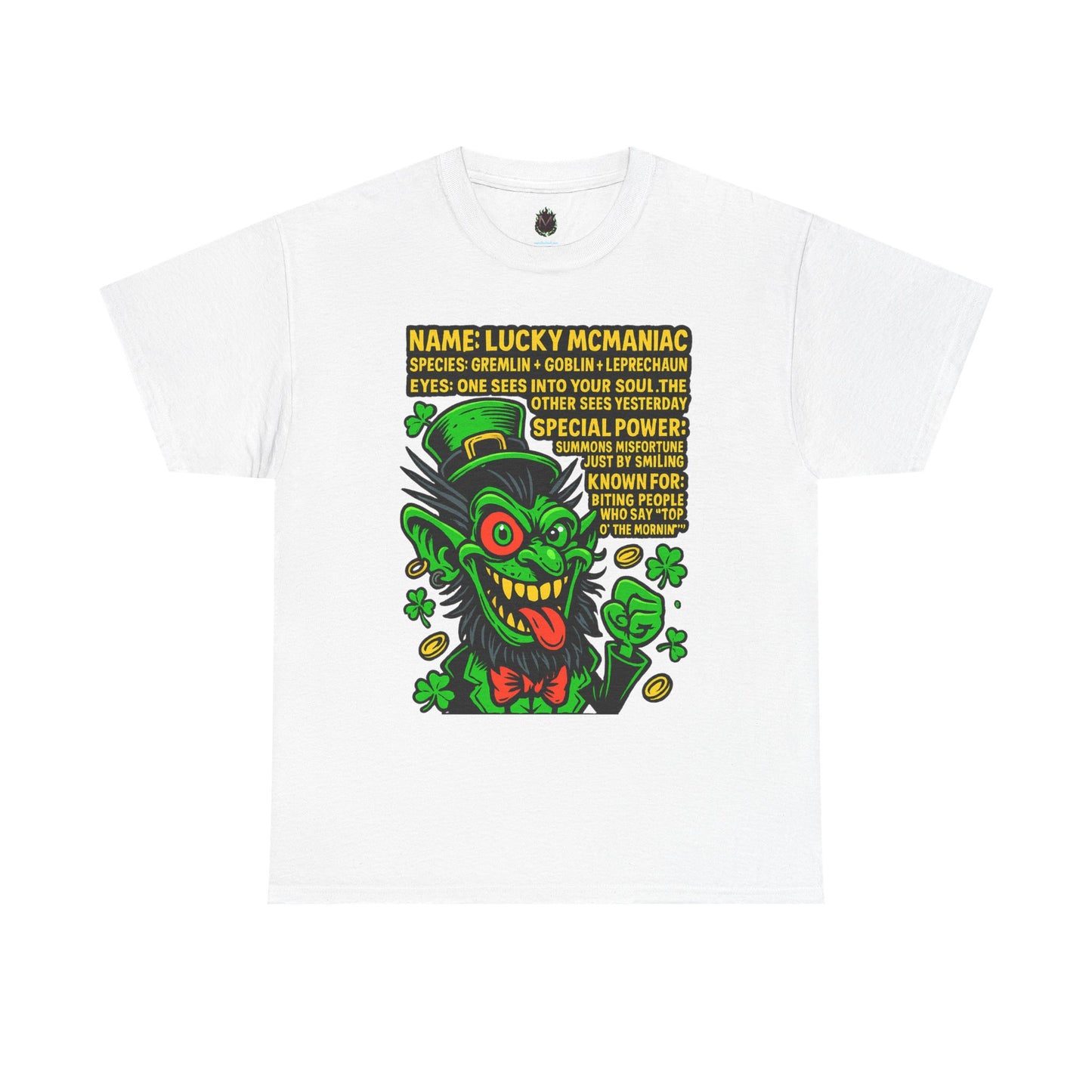 Lucky McManiac – Mischievous Goblin-Leprechaun Hybrid T-Shirt