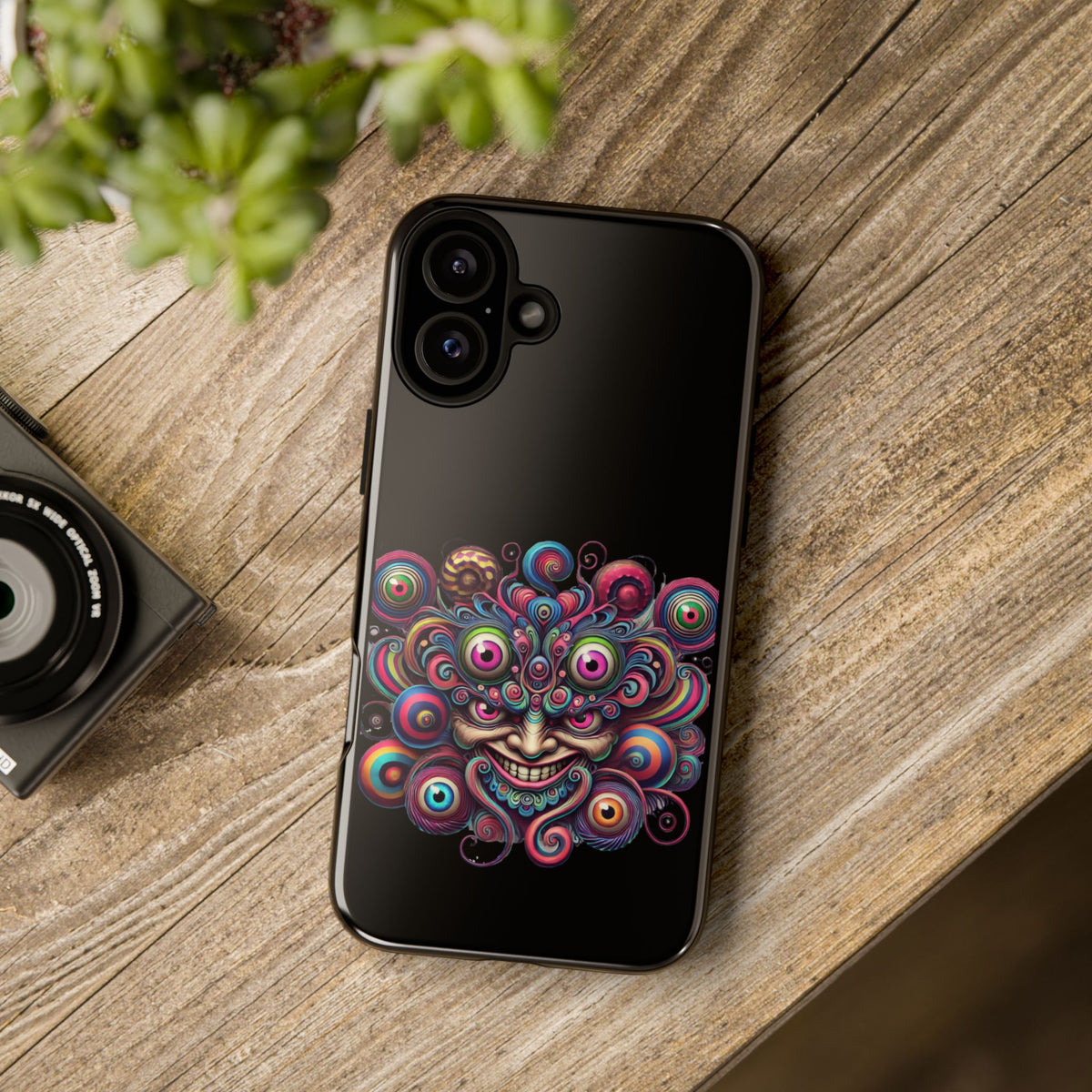 Psychedelic Smiling Eye Cluster Phone Case