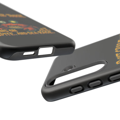 Phone Case - "Built Crab Tough" Funny Crab Graphic Protective Case