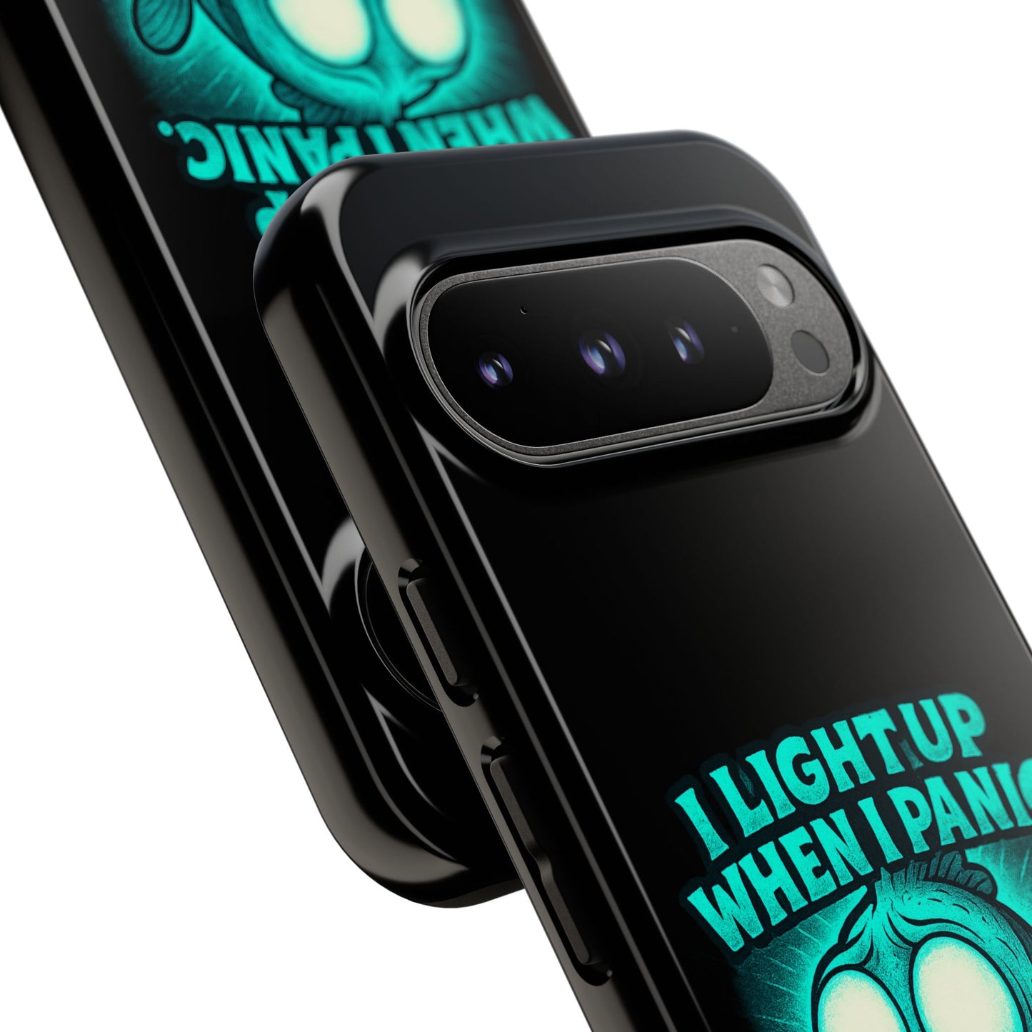 Phone Case — "I Light Up When I Panic" Glow Fish Anxiety Phone Case