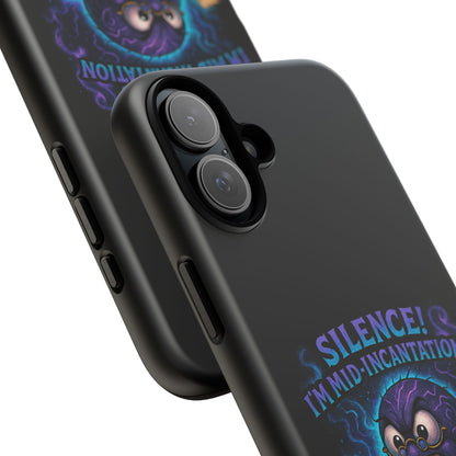 Phone Case — "Silence! I'm Mid-Incantation" Cute Angry Spider Magic Design