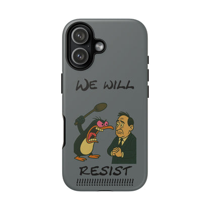 Phone Case - "We Will Resist" Cartoon Protest Design