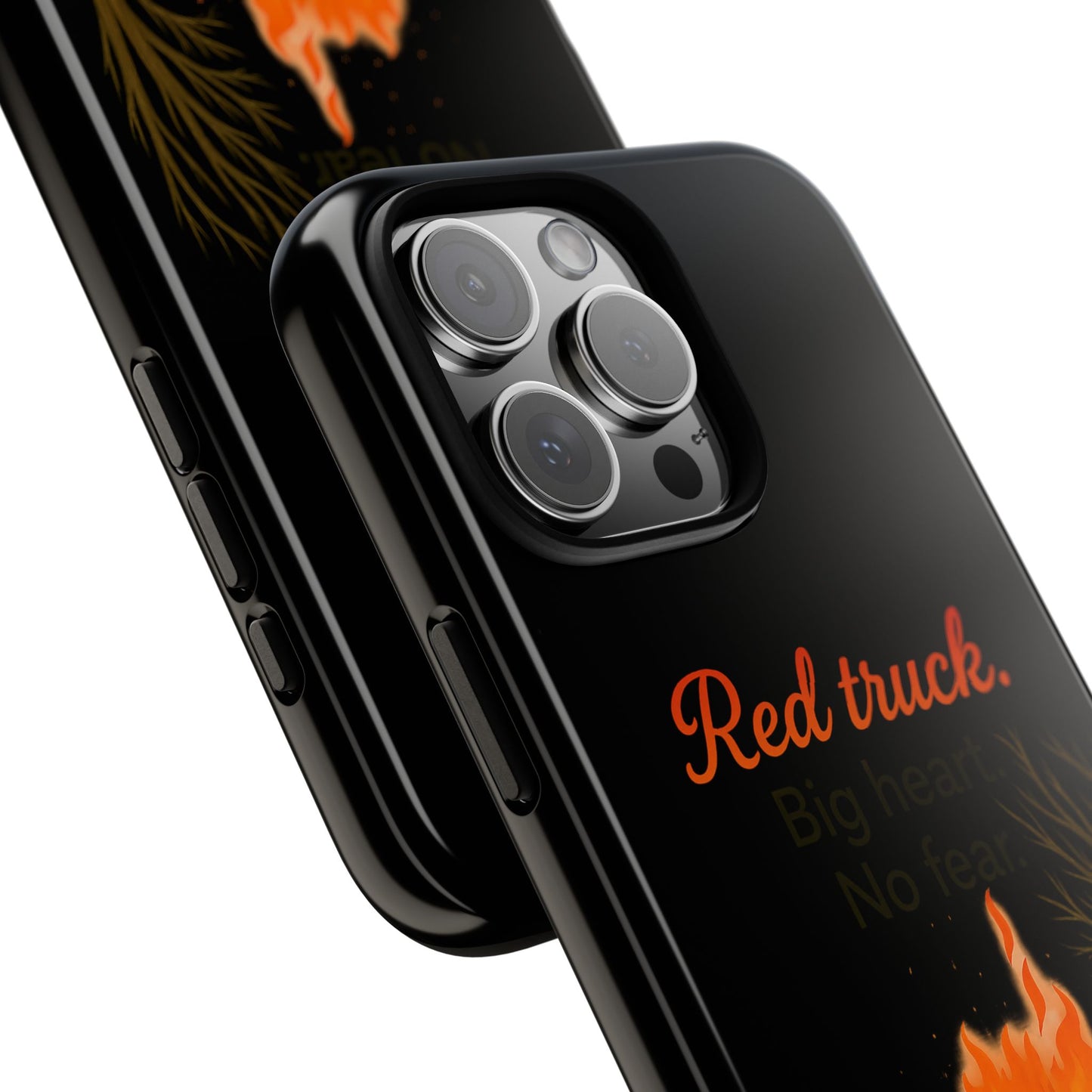 Phone Case — 'Red truck' Fire Truck Design, Vintage Firefighter Gift