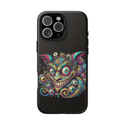 Psychedelic Mischief Phone Case — Colorful Grinning Monster Design