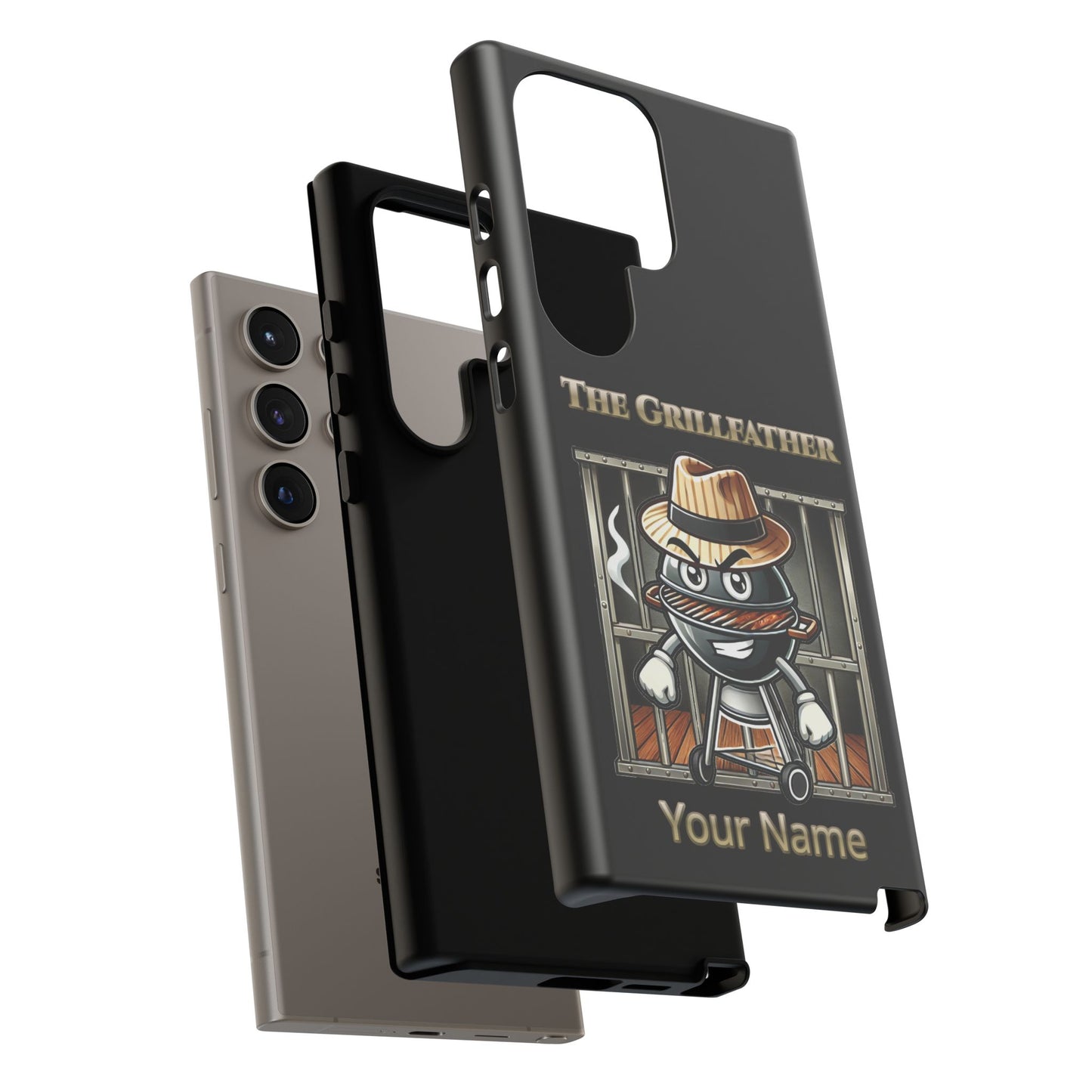 Grillfather Personalized Phone Case — Funny BBQ Smoker Design