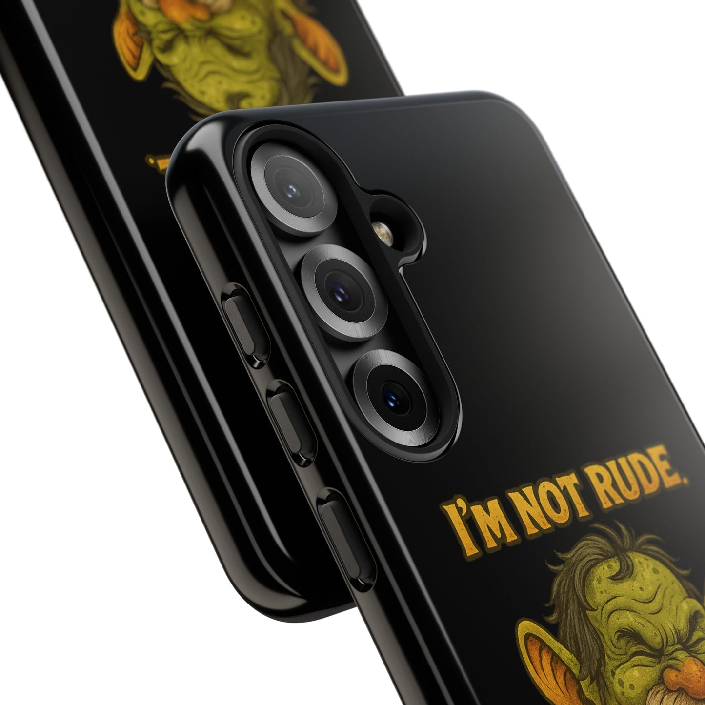 Phone Case – "I'm Not Rude, You're Just Exhausting" Funny Grumpy Troll Protective Cover