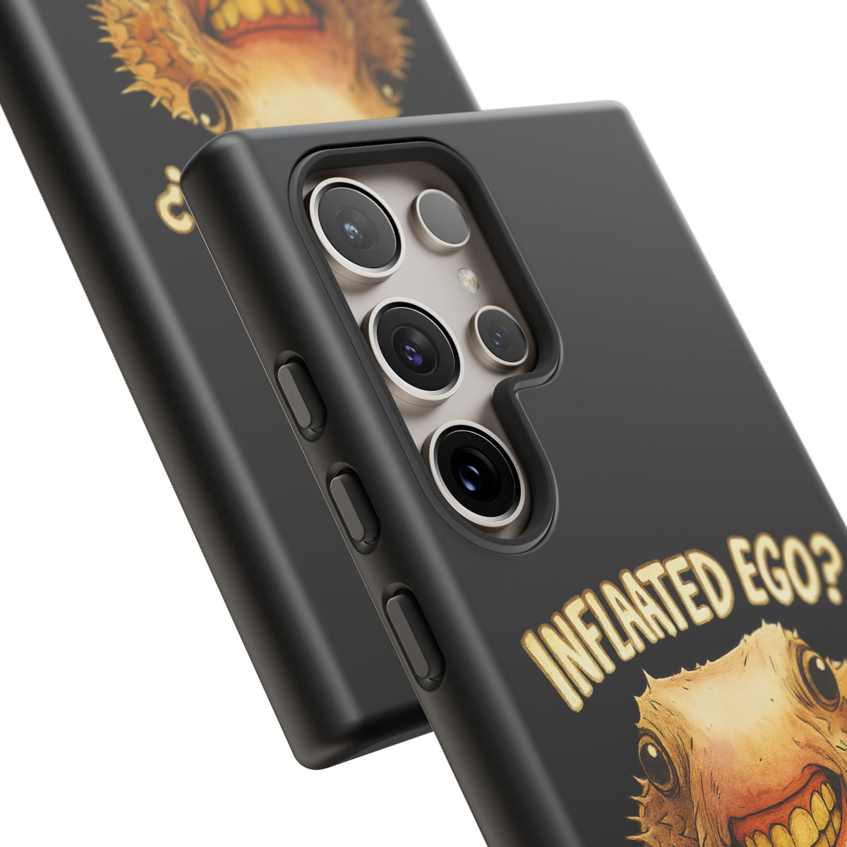 Phone Case — "Inflated Ego? Nah, It's Just Anxiety" Funny Pufferfish Design