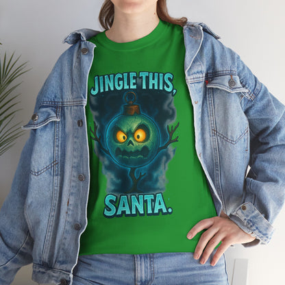 Jingle This Santa T-Shirt | Spooky Christmas Skull Design