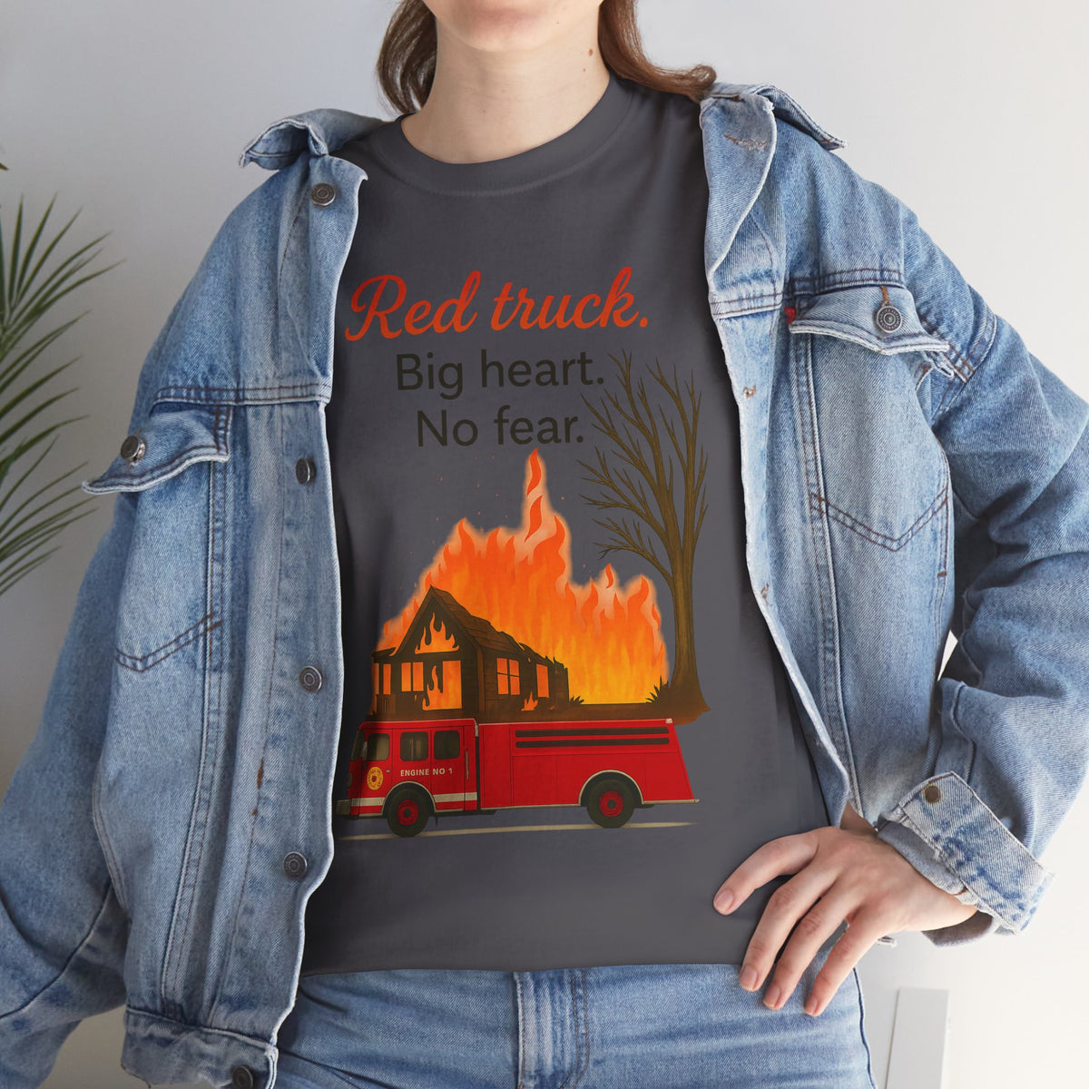 Red Truck. Big Heart. No Fear. – Firefighter Tribute Tee