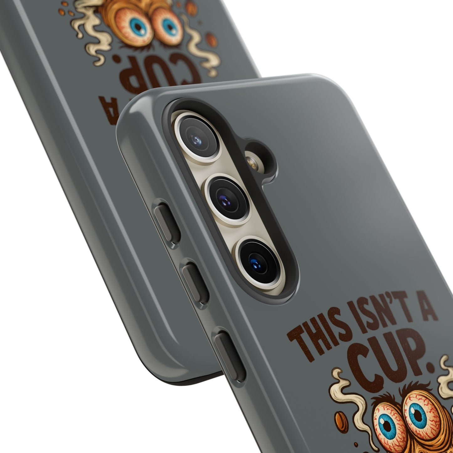 Phone Case — "This Isn't a Cup, It's a Cry for Help" Funny Coffee Monster Design