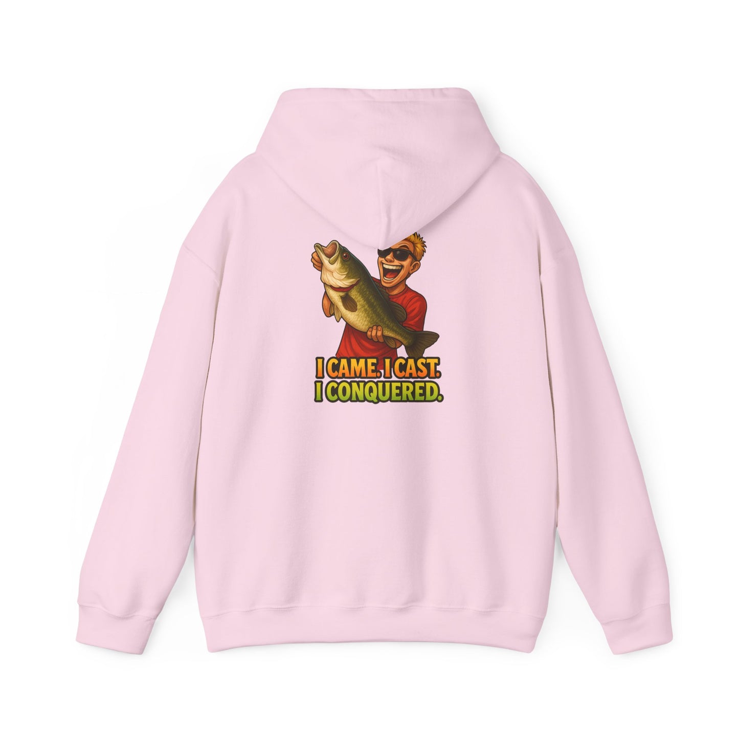 Fishing Hoodie – I Came, I Cast, I Conquered Graphic Pullover