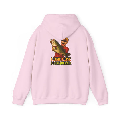Fishing Hoodie – I Came, I Cast, I Conquered Graphic Pullover