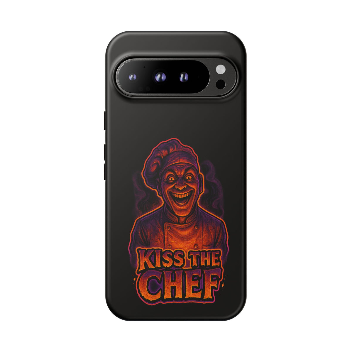 Phone Case — "Kiss the Chef" Neon Horror Chef Design
