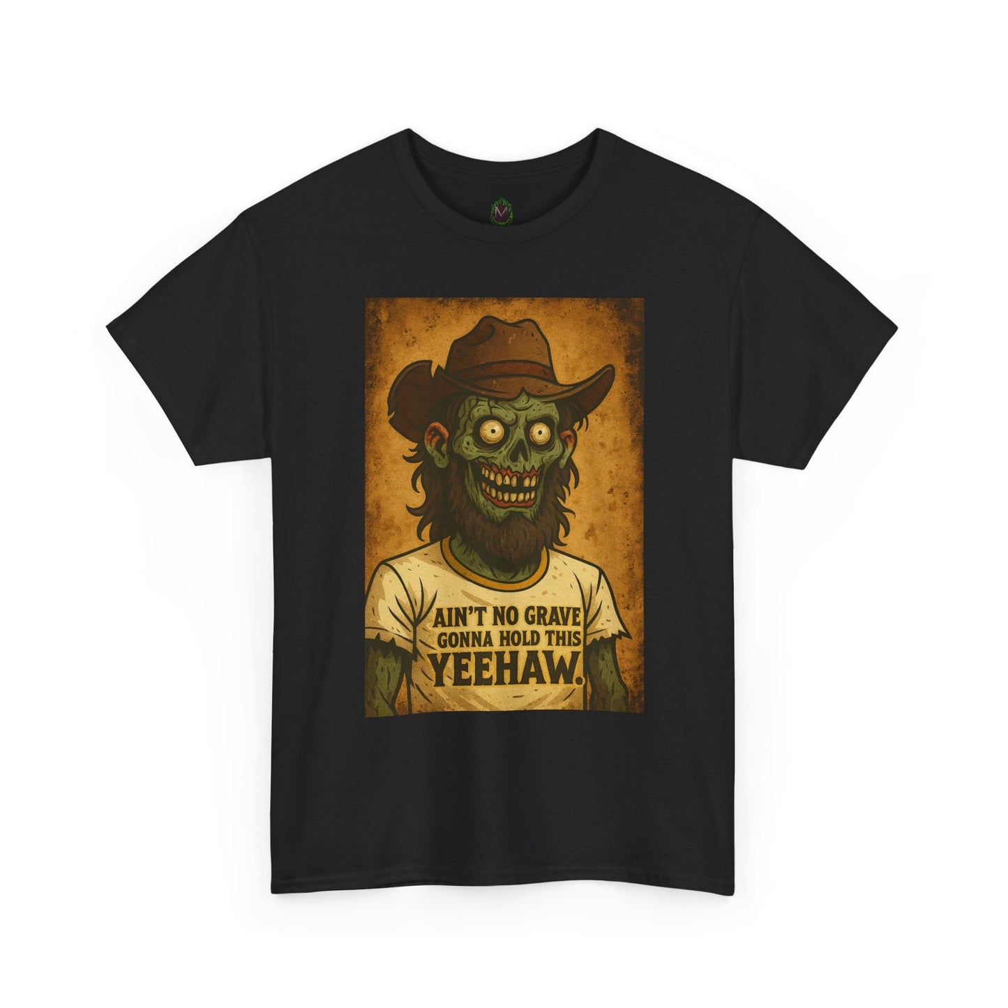 Zombie Cowboy 'Ain't No Grave Gonna Hold This Yeehaw' T-Shirt | Horror Western