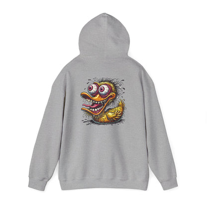 Duck Monster Hoodie — Retro Creepy Cartoon Graphic Pullover
