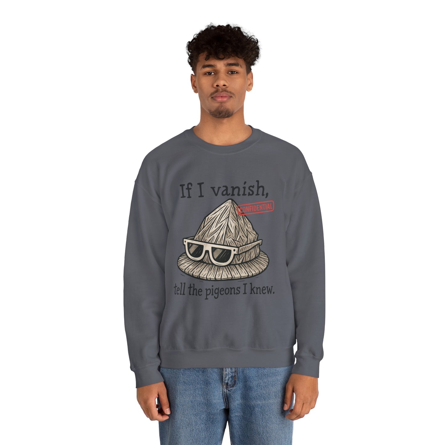 Tell the Pigeons I Knew – Disguised Vanishing Agent Sweatshirt