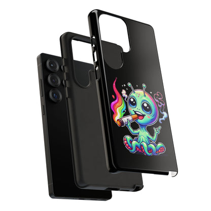 Alien Smoking Rainbow Joint Phone Case — Cute Psychedelic Cannabis iPhone Cover