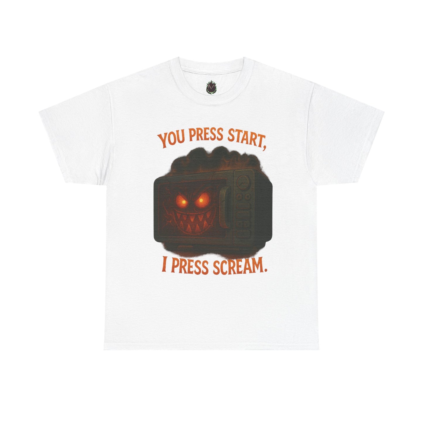You Press Start I Press Scream tee | Retro Horror Game Controller