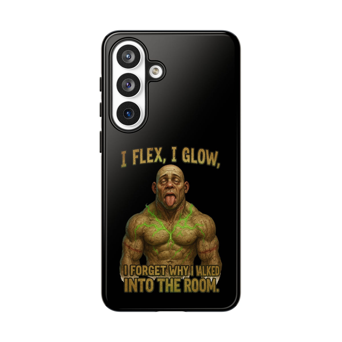 Phone Case — I Flex, I Glow Funny Muscular Guy Phone Cover