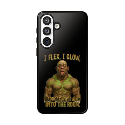 Phone Case — I Flex, I Glow Funny Muscular Guy Phone Cover
