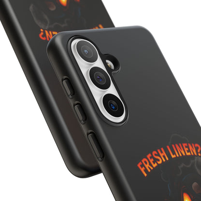 Phone Case — 'Fresh Linen? I Smell Fear.' Spooky Pumpkin Horror Protective Case