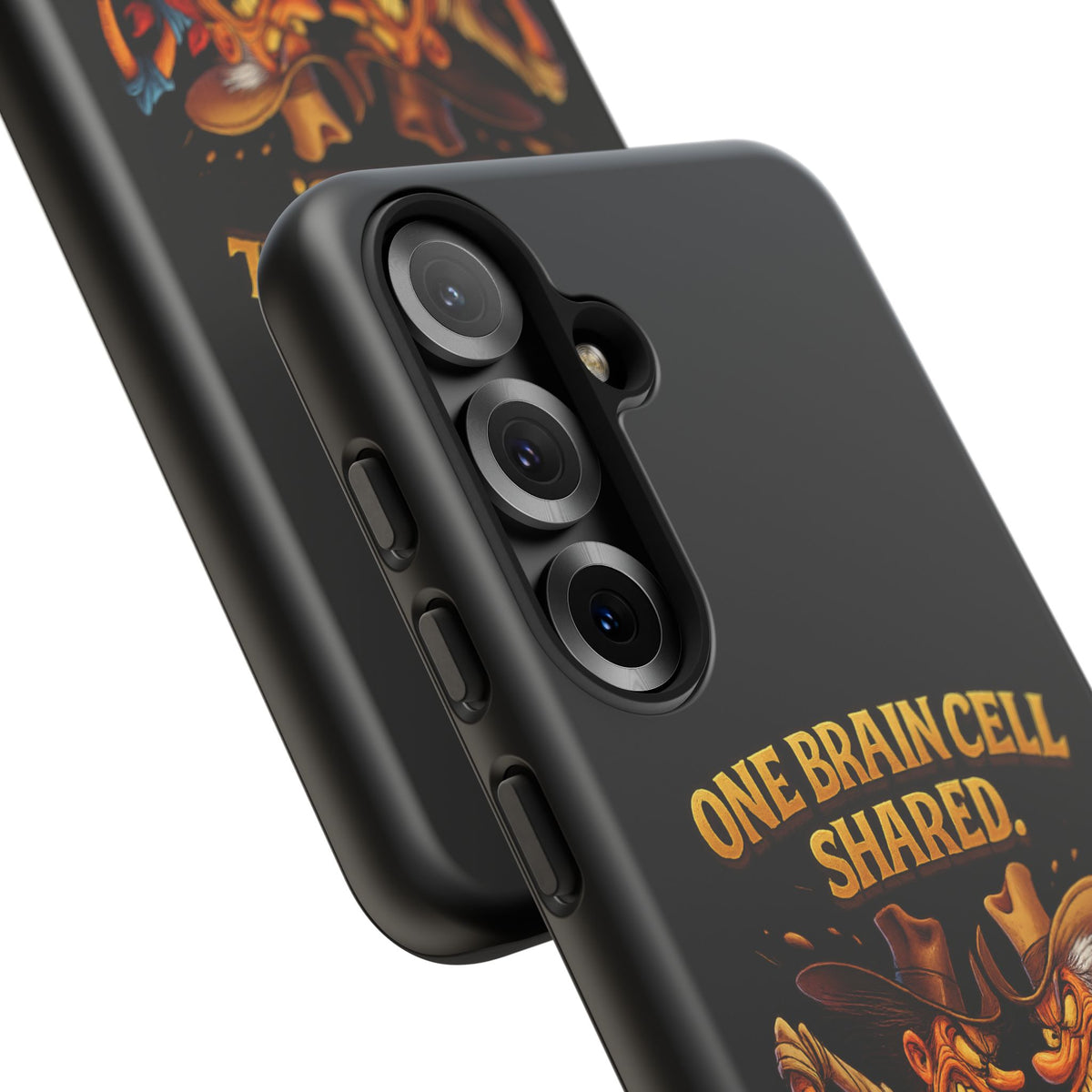 Phone Case — 'One Braincell Shared, Constantly Fighting for Custody' Funny Rivalry Cartoon
