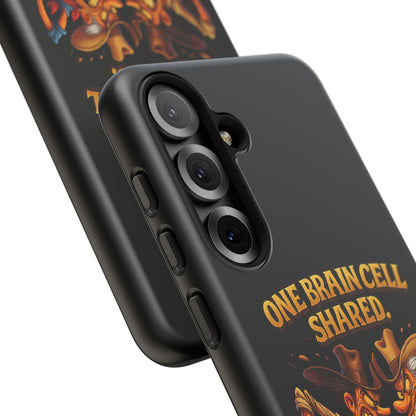 Phone Case — 'One Braincell Shared, Constantly Fighting for Custody' Funny Rivalry Cartoon