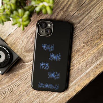 Phone Case — Blue Neon Graffiti "Tough Cases" Protective Cover