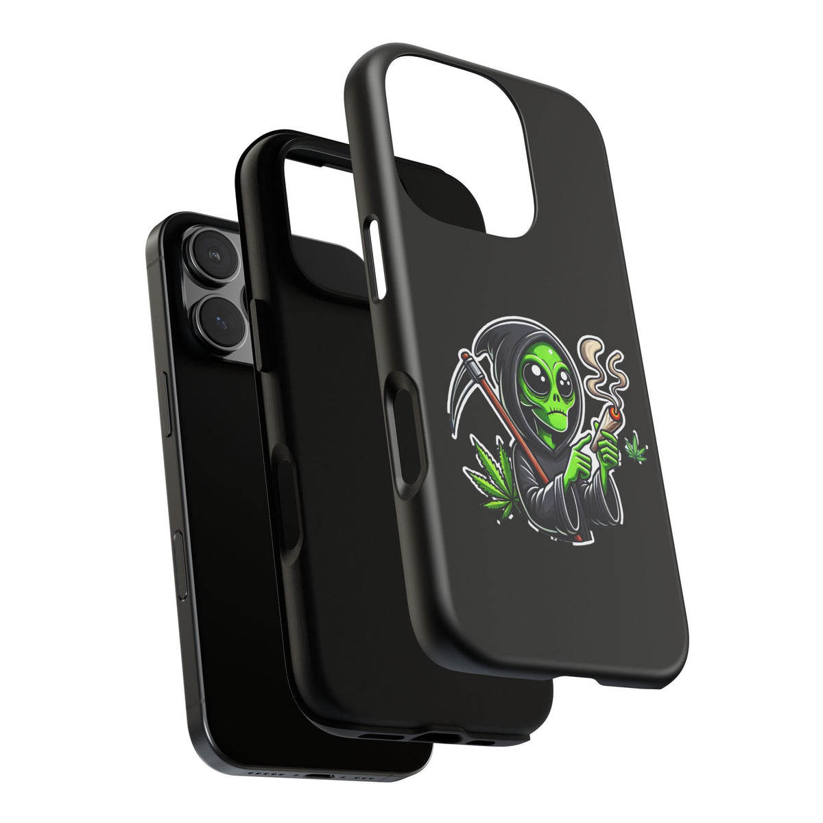 Reaper Alien Phone Case – Cute Grim Reaper Smoking Weed iPhone Case