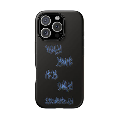 Phone Case — Blue Neon Graffiti "Tough Cases" Protective Cover