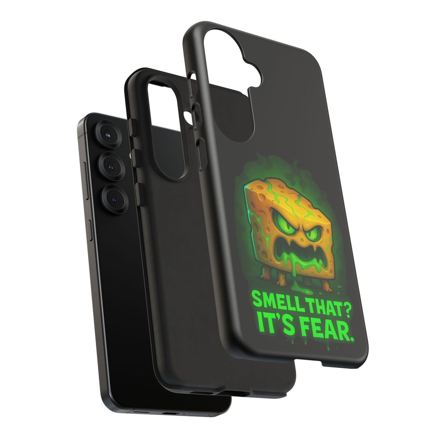 Phone Case — 'Smell That? It's Fear.' Spooky Cheese Monster Protective Case