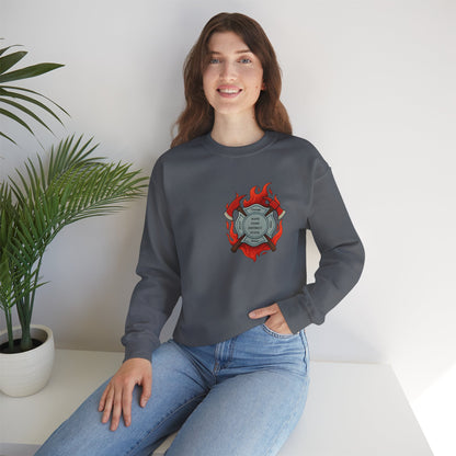 In the Heat of Danger We Hold the Line Crewneck Sweatshirt