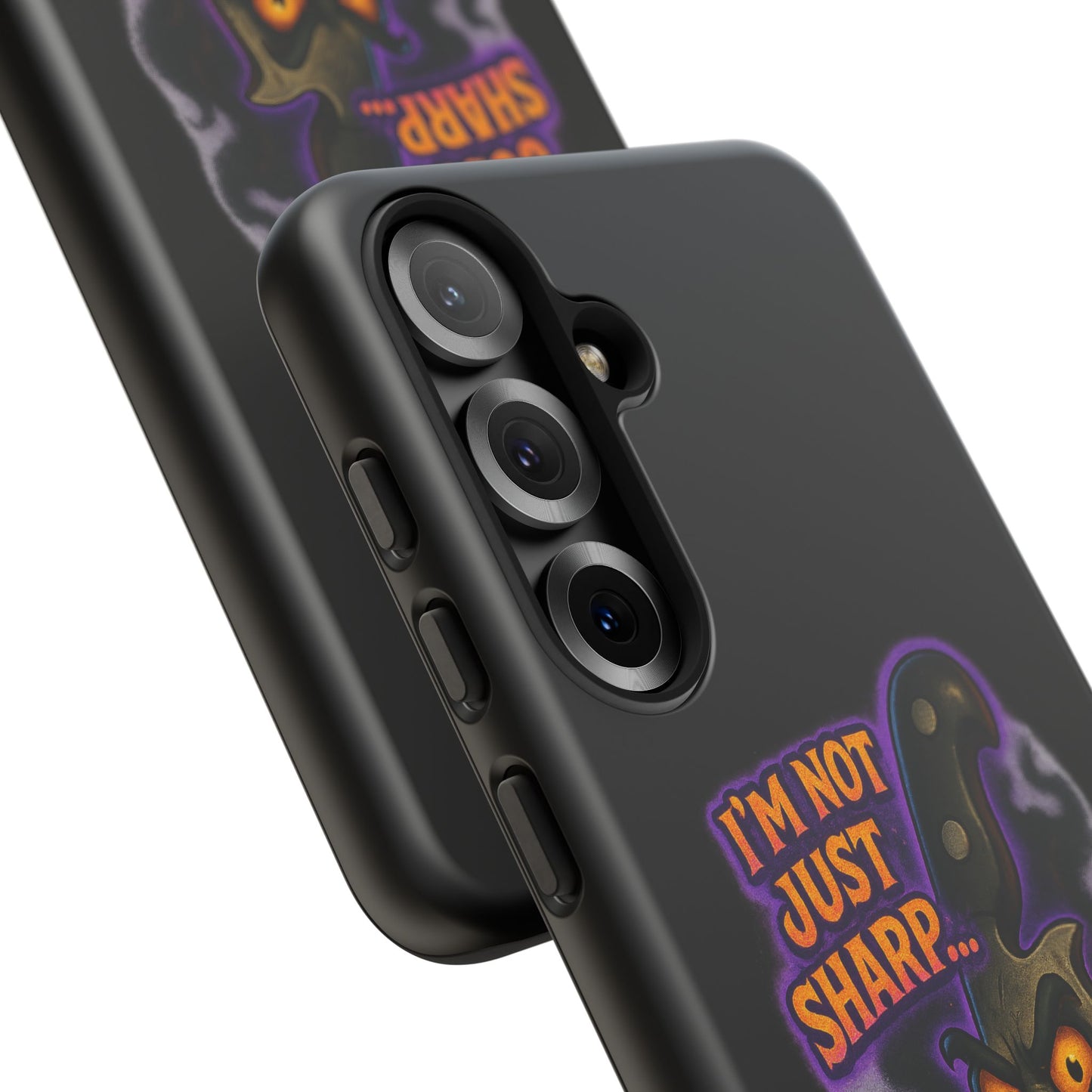 Knife Graphic Phone Case — "I'm Not Just Sharp... I'm Psycho-Sharp" Horror Phone Cover