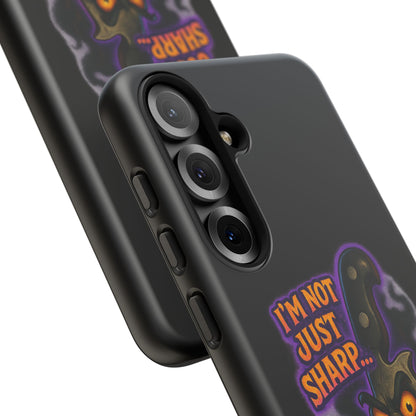 Knife Graphic Phone Case — "I'm Not Just Sharp... I'm Psycho-Sharp" Horror Phone Cover