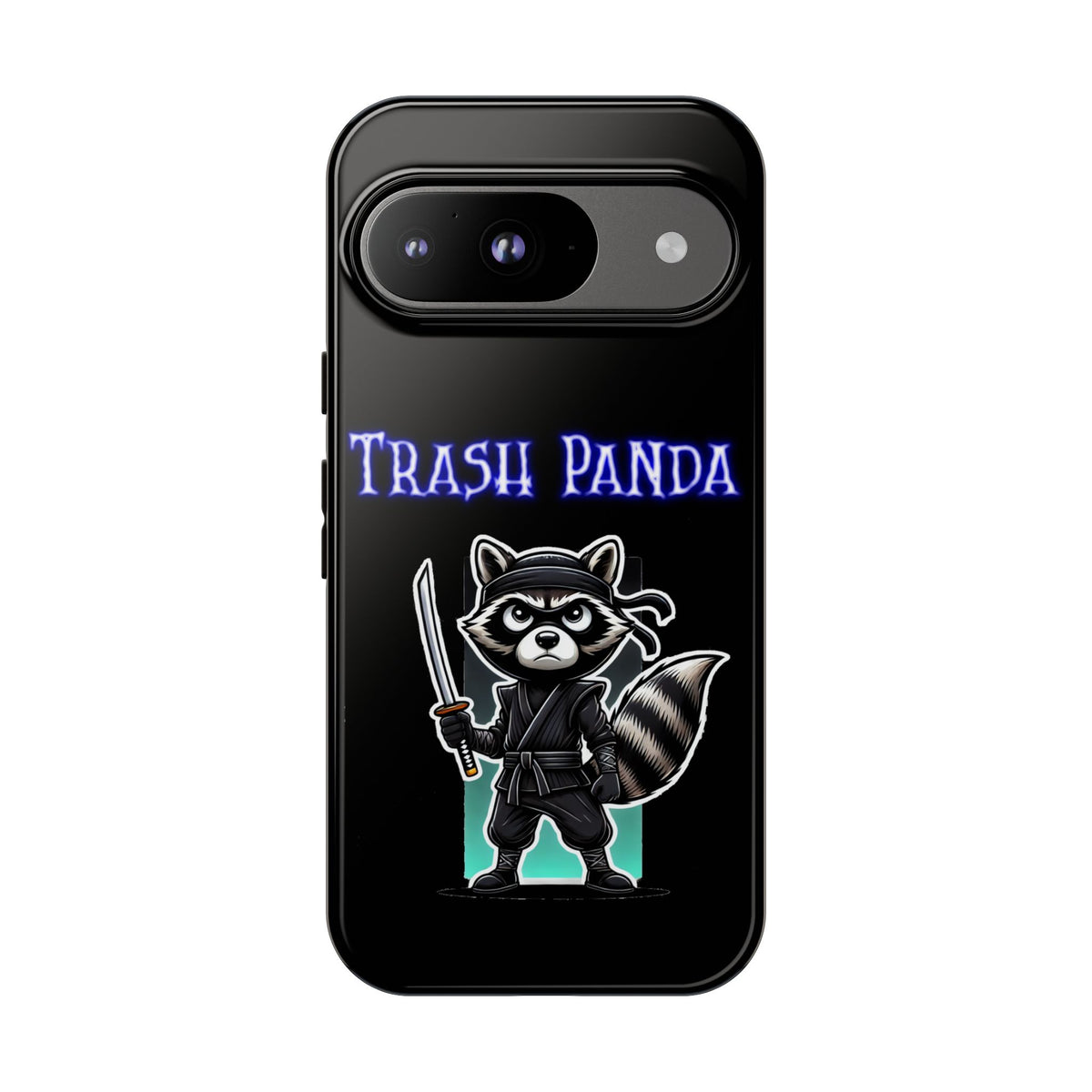 Trash Panda Ninja Phone Case — Cute Raccoon Warrior Protective Case