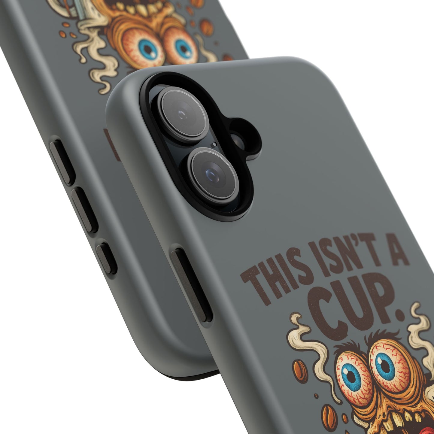Phone Case — "This Isn't a Cup, It's a Cry for Help" Funny Coffee Monster Design