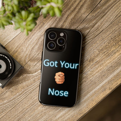 Got Your Nose Phone Case — Funny Neon Fist Design