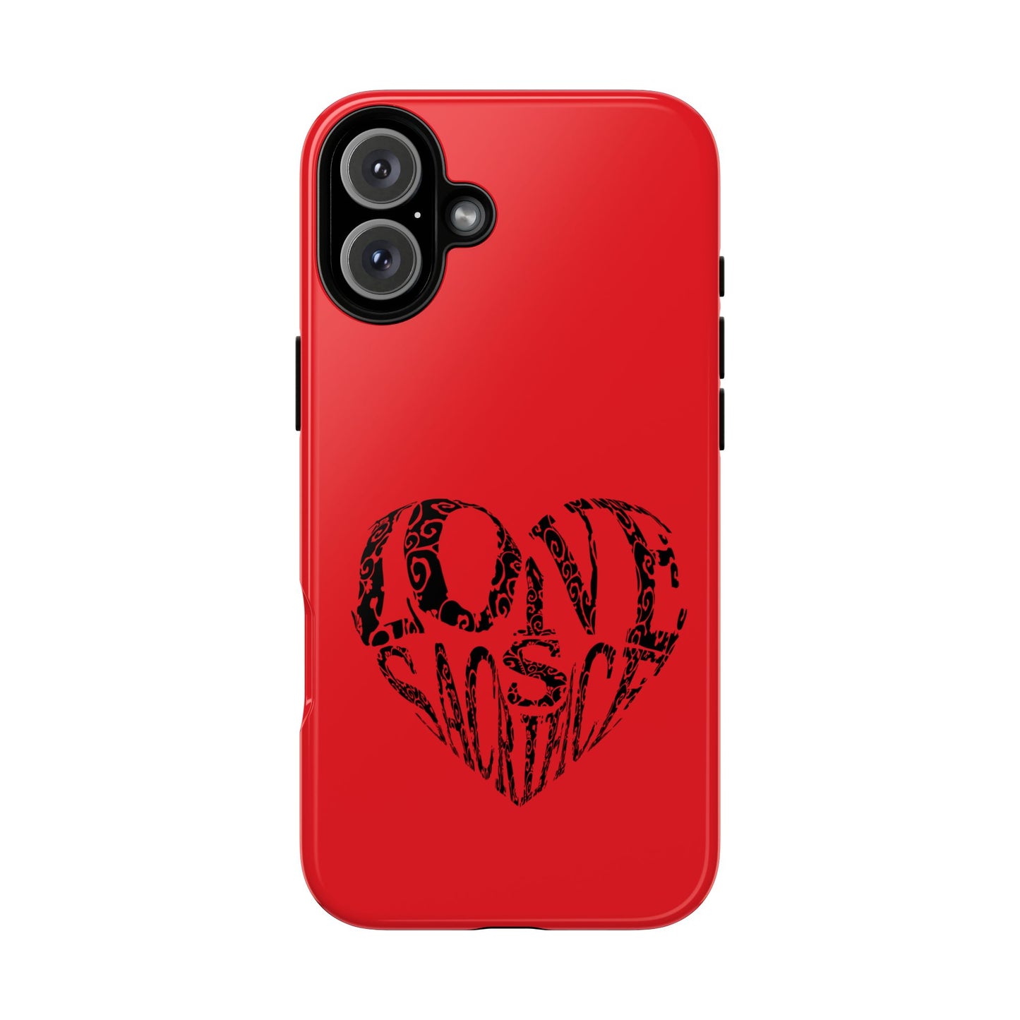 Red 'Love Justice' Heart Phone Case — Protective iPhone Cover, Valentine’s Gift
