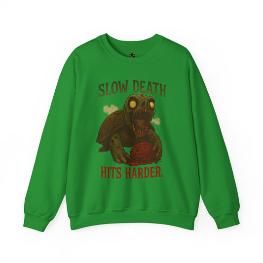 Slow Death Hits Harder – Undead Turtle Sweatshirt