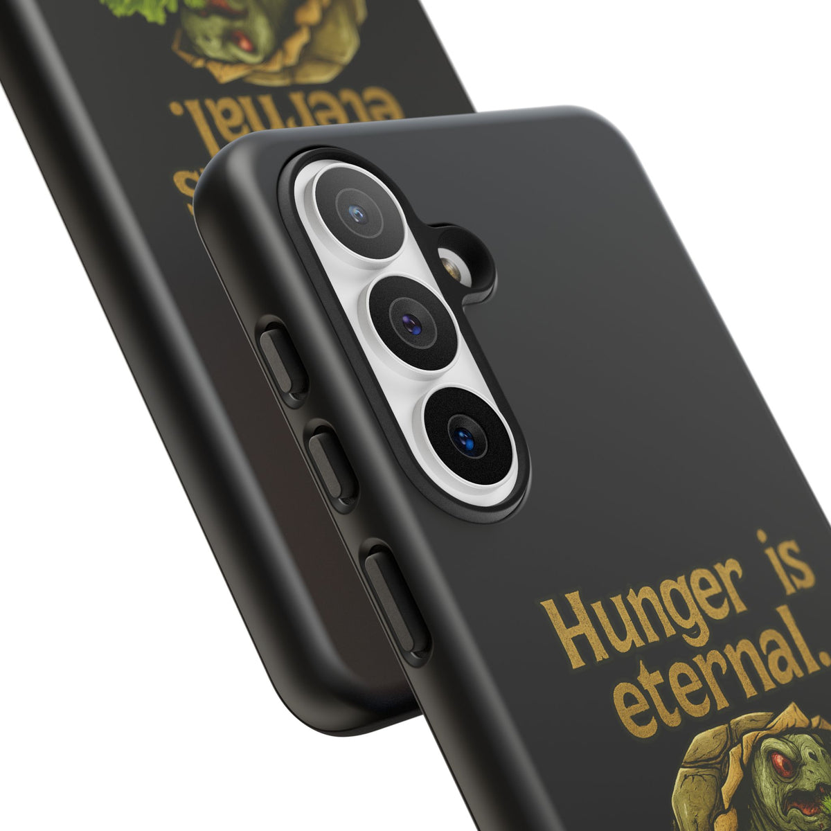 Phone Case — 'Hunger Is Eternal, Your Fingers Are Optional' Turtle Snack Graphic