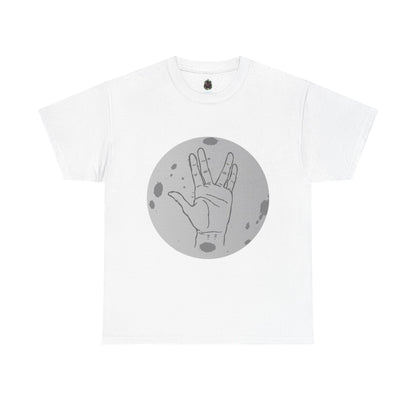 Vulcan Salute Moon Tee | Science Fiction Hand Graphic Tee