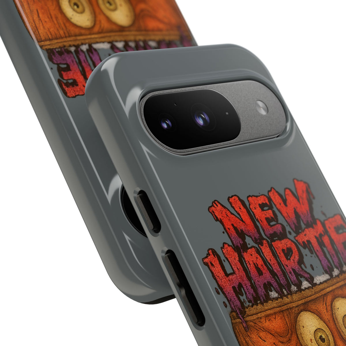 Phone Case — 'New Hairte' Funny Grinning Tongue-Out Monster Design