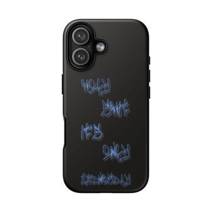 Phone Case — Blue Neon Graffiti "Tough Cases" Protective Cover