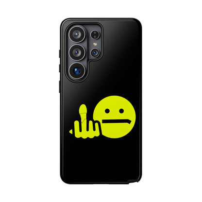 Phone Case — Neon Middle Finger Emoji Graphic